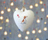 Welsh Springer Ceramic Heart Bauble